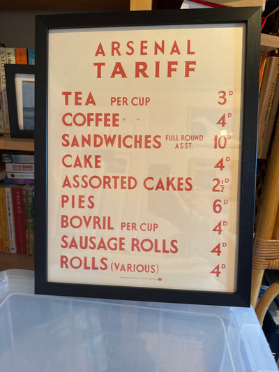 Arsenal Tariff Framed Print