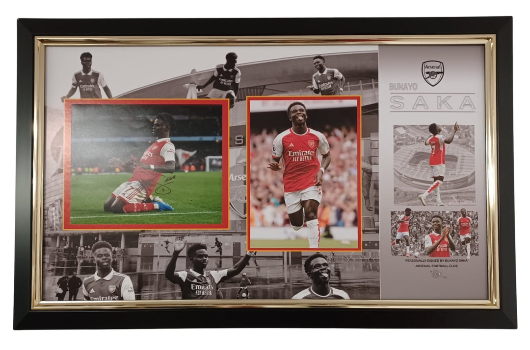 Saka signed Display – The Match Day Shop