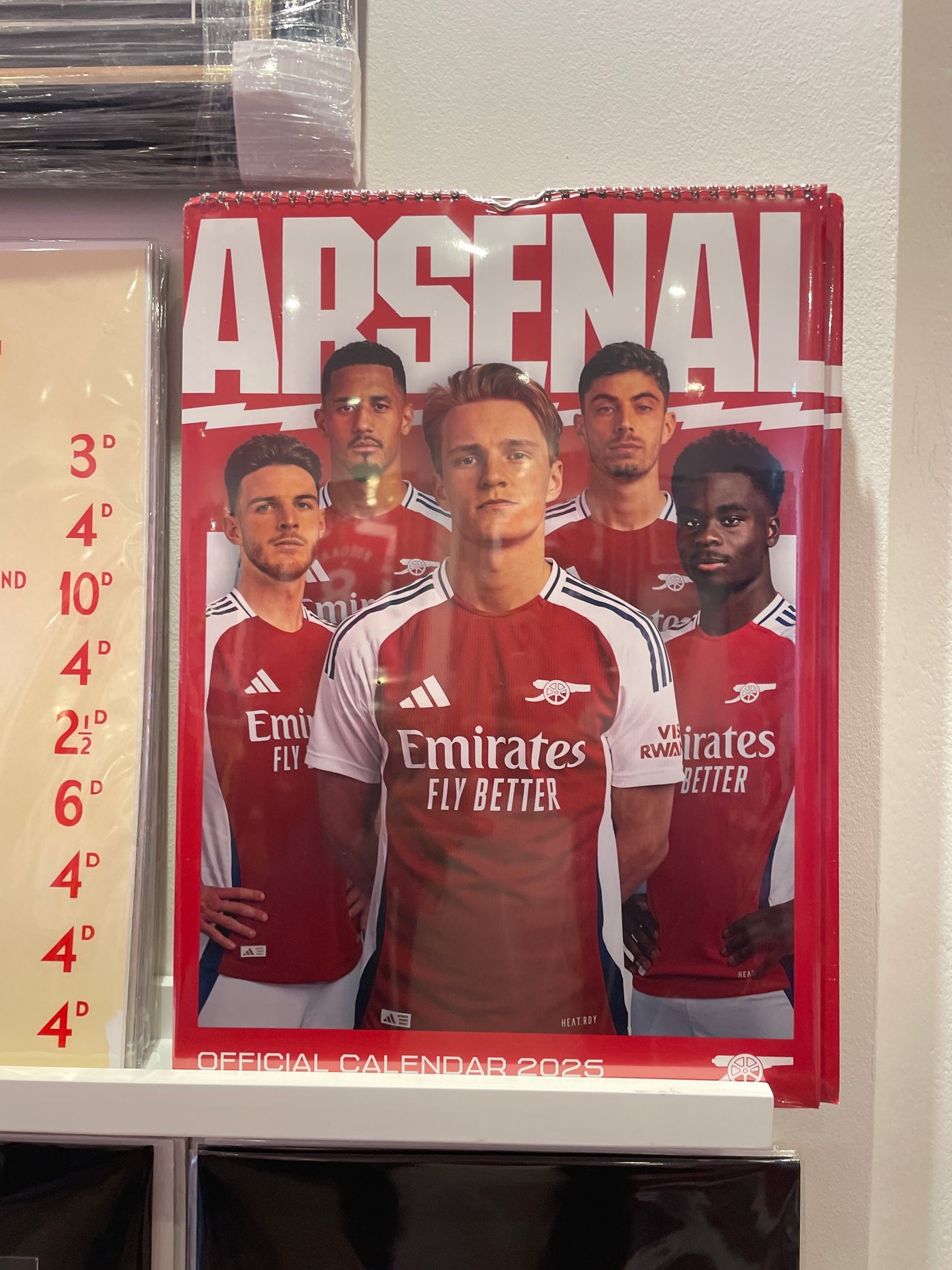 Arsenal Offical 2025 calender