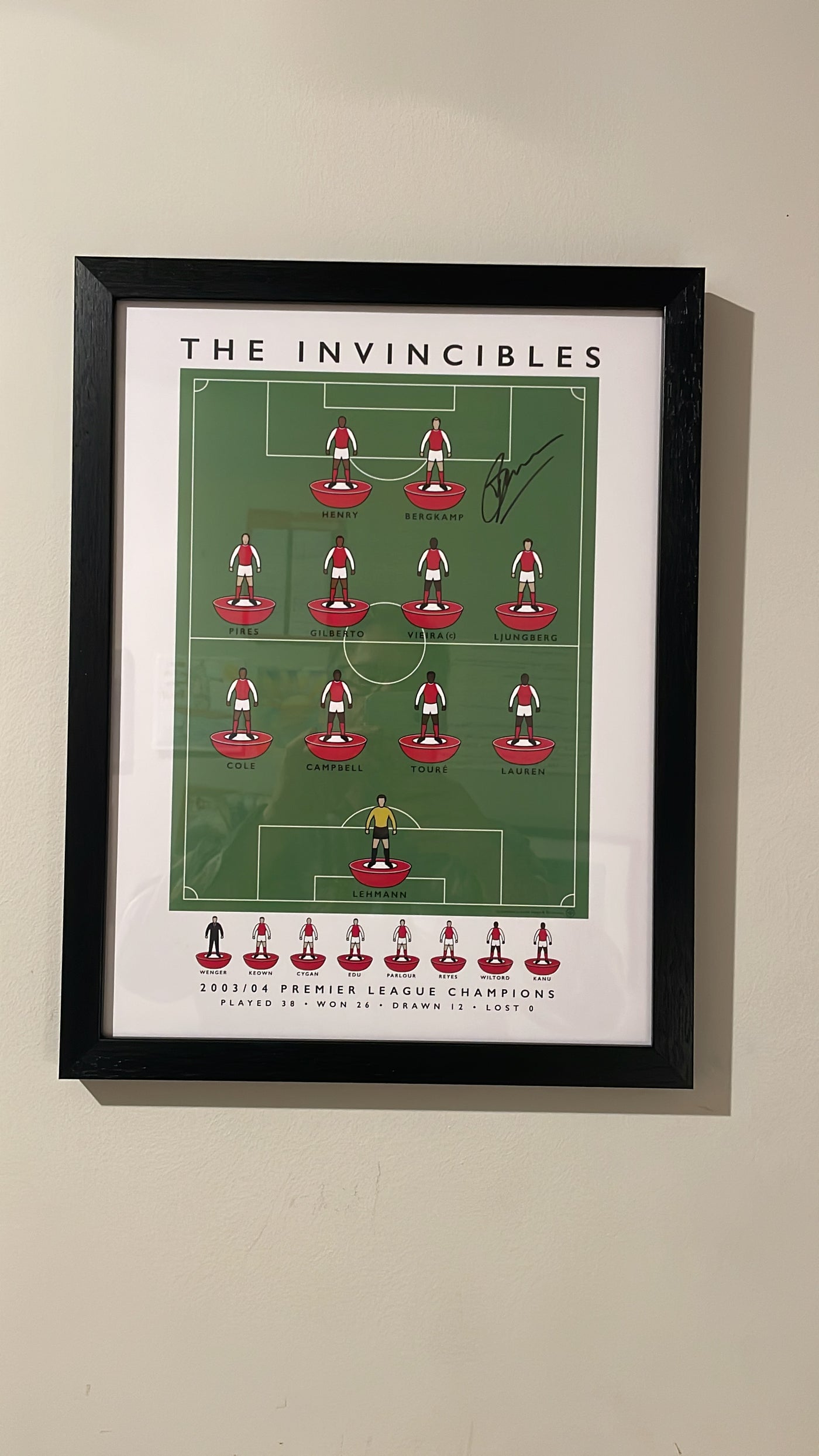 Bergkamp Signed Invincibles print