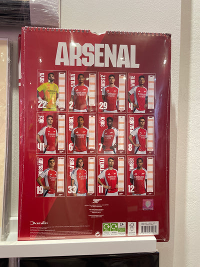 Arsenal Offical 2025 calender