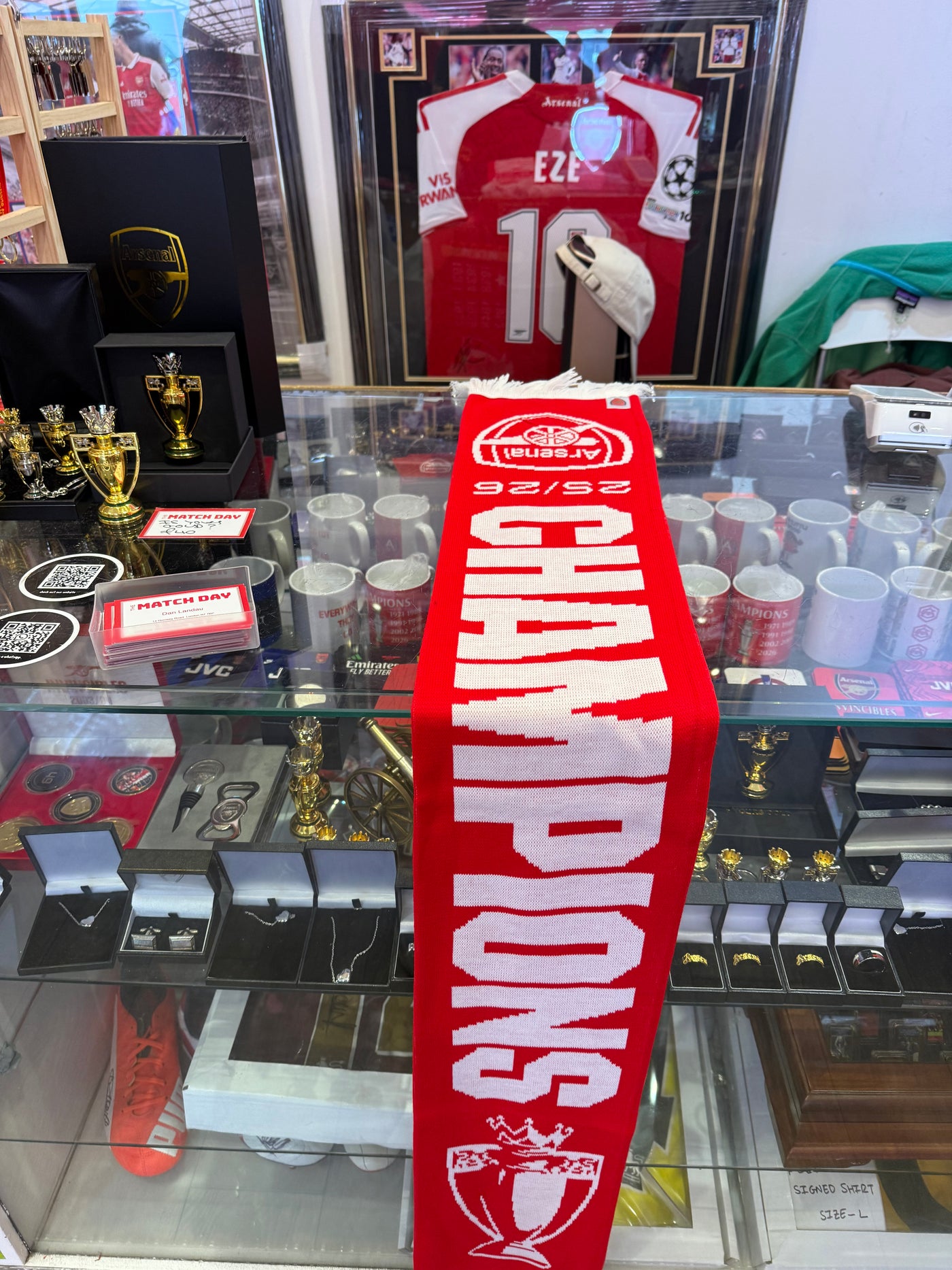 アーセナル プレミアシップチャンピオン スカーフ Arsenal Official Champions Scarf – The Match Day Shop
