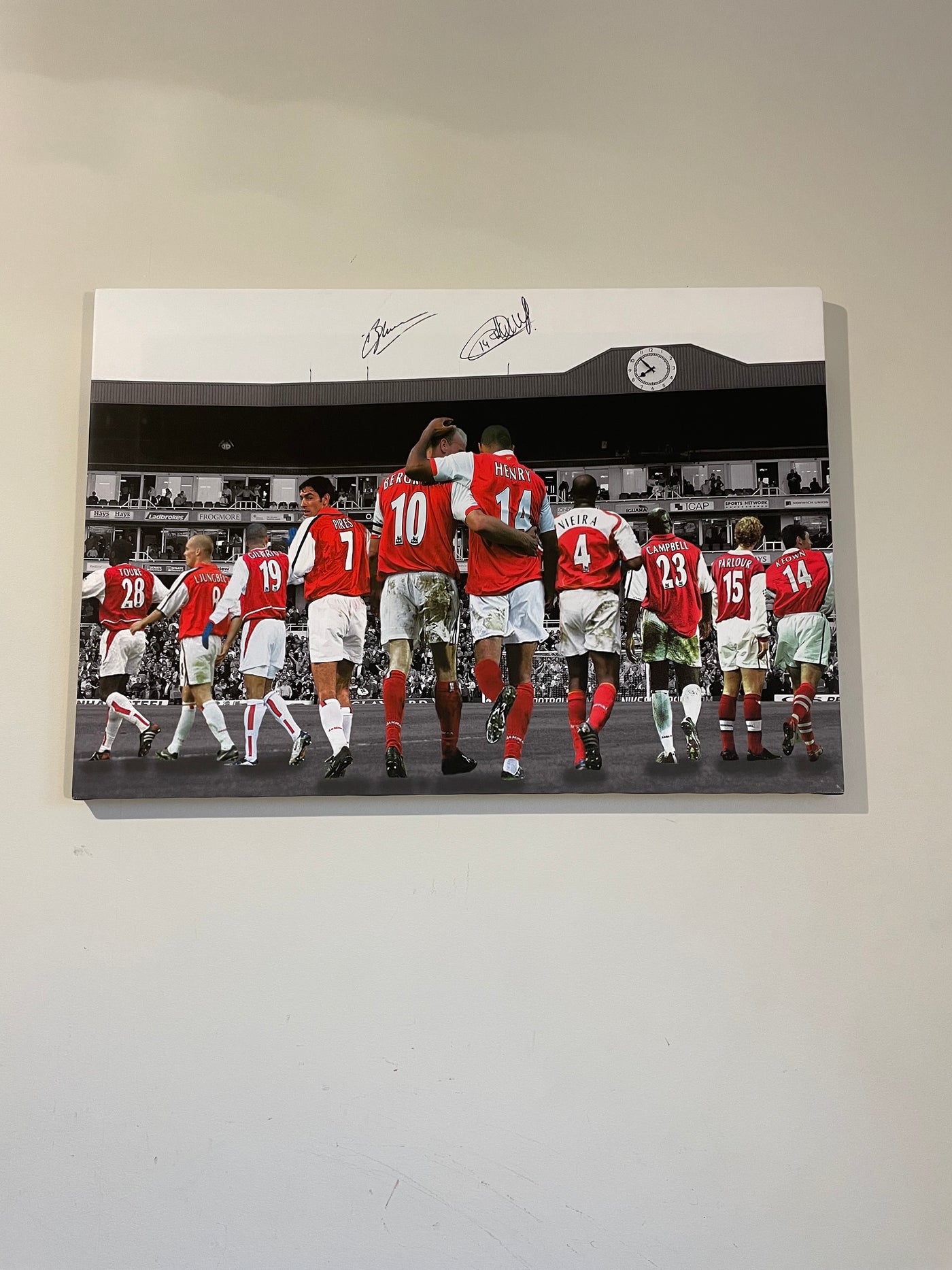 Henry And Bergkamp Signed canvas