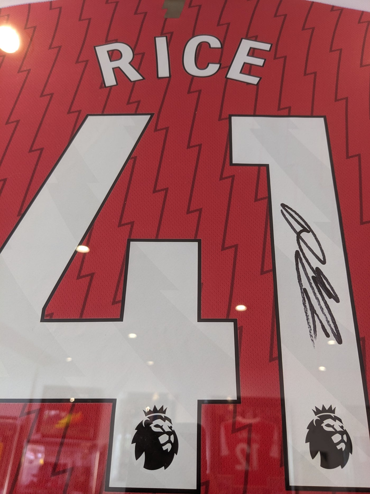 Signed Declan Rice Arsenal Shirt - Framed