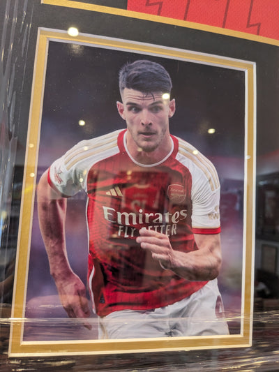 Signed Declan Rice Arsenal Shirt - Framed