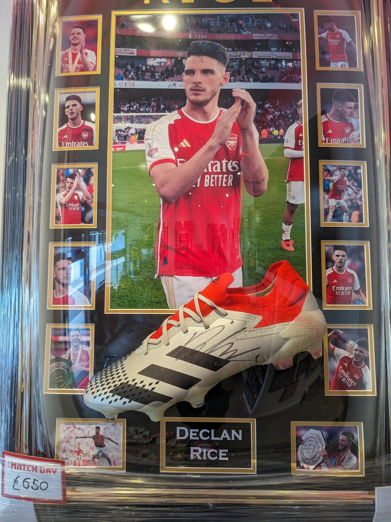 Signed Declan Rice Boot - Framed – The Match Day Shop