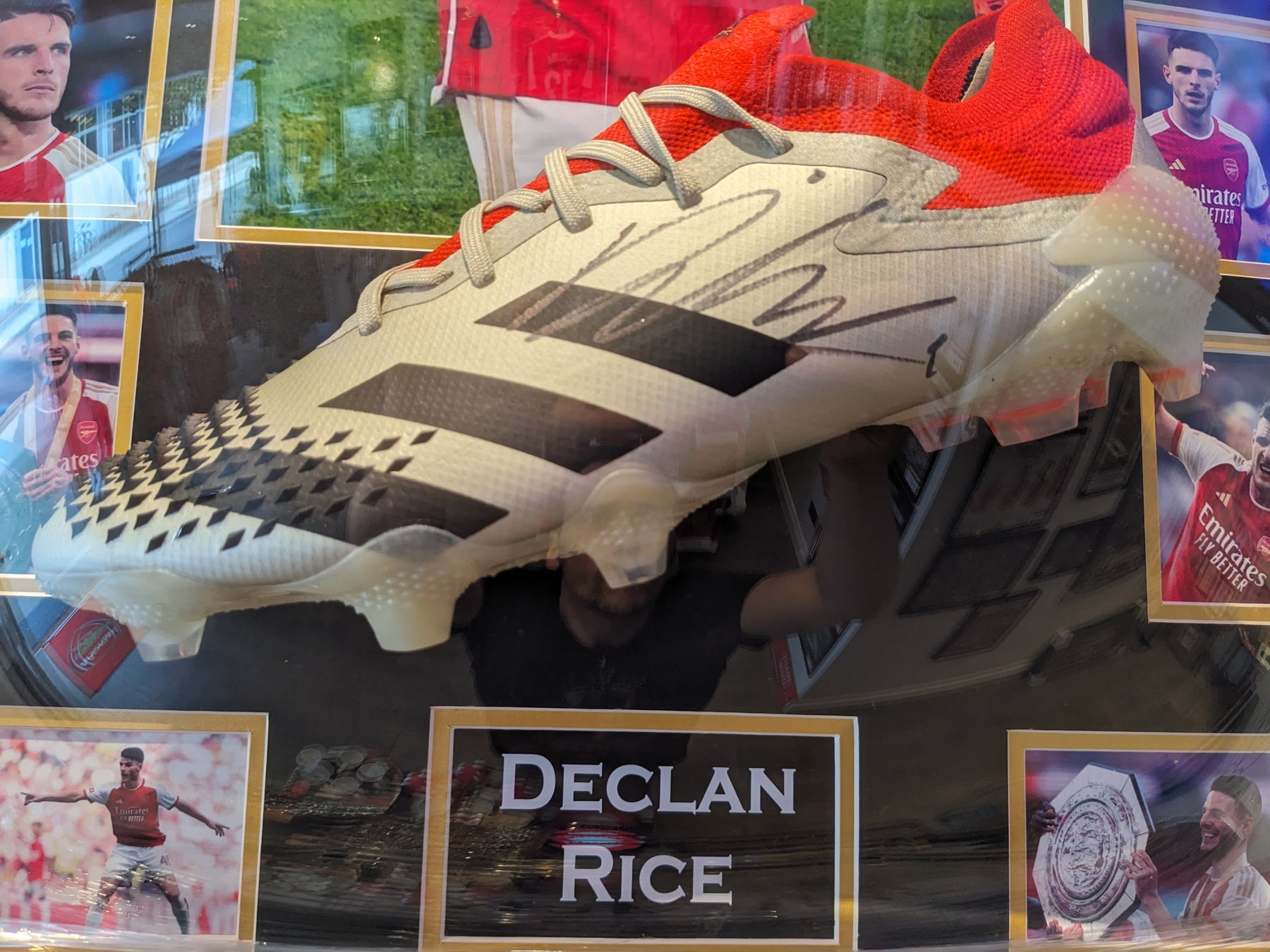 Signed Declan Rice Boot - Framed – The Match Day Shop