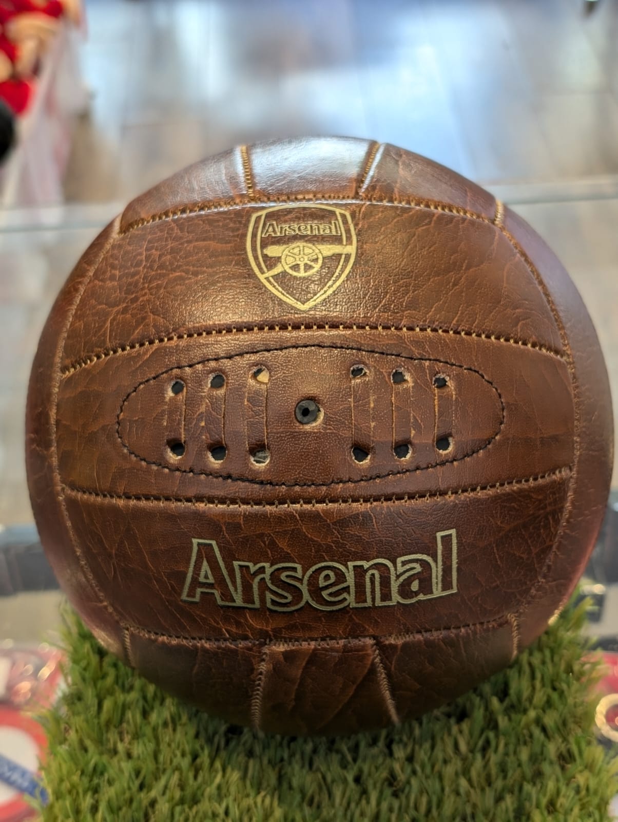 Arsenal Retro Leather Football - Tan