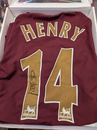 Henry Signed Shirt - 05-06 Highbury Kit - Unframed