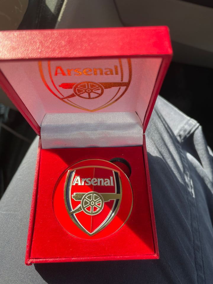 Bracelet Officiel Arsenal FC – Silicone Noir Avec Incrustation Argent – Cadeau Fan