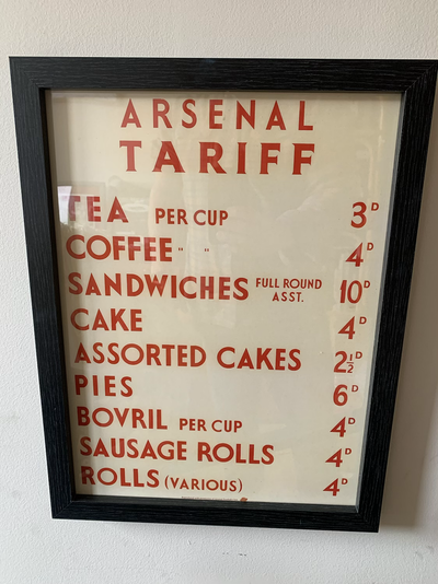 Arsenal Tariff Framed Print