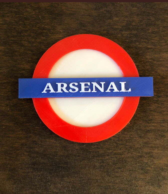 Arsenal Tube station 3D Fridge Magnet