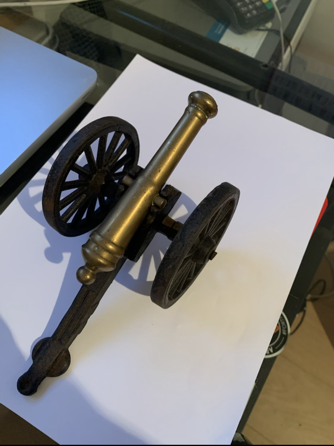 Solid Brass Black and Gold Cannon