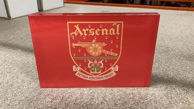 Red old crest plaque