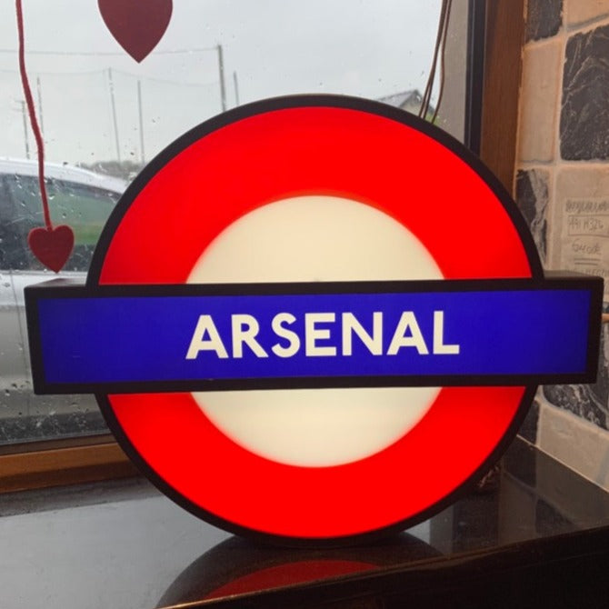 Arsenal Underground Lightbox Sign - Arsenal Christmas Gifts ...