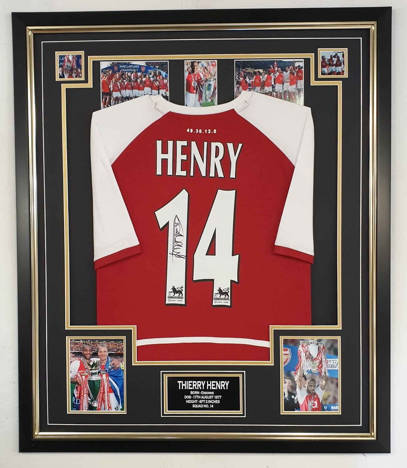 henry signed arsenal shirt