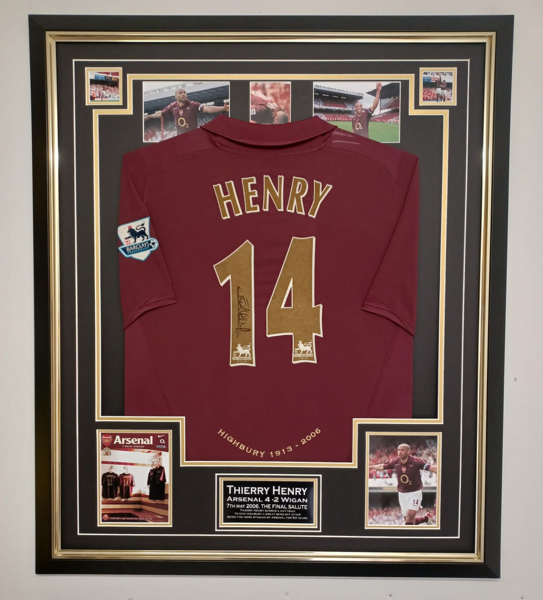 Henry last season highbury shirt Arsenal Football Gifts Memorabilia The Match Day Shop